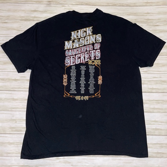 Nick Mason’s Saucerful of Secrets Tour 2022 Gildan Black Tshirt Sz 2XL XXL 🎵🔥 - Picture 5 of 6